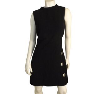 Worthington Dress, 12, Black, Silver conchos, Cinch/Pleated back, Sleeveless